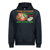 Navy torn between lookin like a snack and eatin one Urban Hoodie - FaDigitalArtStudio