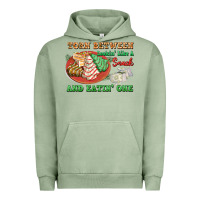 Pigment Oil Green torn between lookin like a snack and eatin one Urban Hoodie - FaDigitalArtStudio