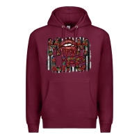 Burgundy mom life Premium Hoodie - SublimationCraftShop