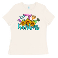 Bone hairboss western sunflowers hairdresser Ladies Tee - Artiststas