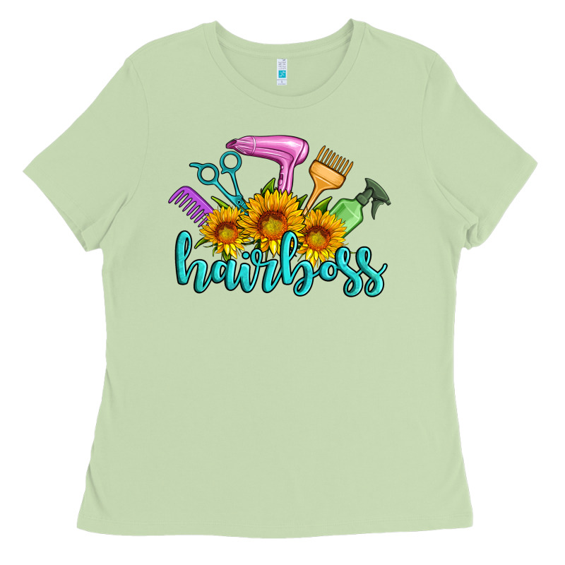 Hairboss Western Sunflowers Hairdresser Ladies Tee by Artiststas | Teevron