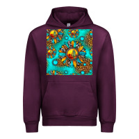 Mauve Wine western sunset sunflowers seamless pattern Urban Hoodie - HRA Design Shop