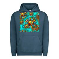 Pigment Midnight Navy western sunset sunflowers seamless pattern Urban Hoodie - HRA Design Shop