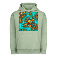 Pigment Oil Green western sunset sunflowers seamless pattern Urban Hoodie - HRA Design Shop