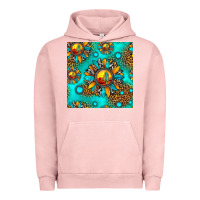Pigment Salmon western sunset sunflowers seamless pattern Urban Hoodie - HRA Design Shop