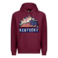 Burgundy Kentucky 4th of July Premium Hoodie - CowGirlArtShop