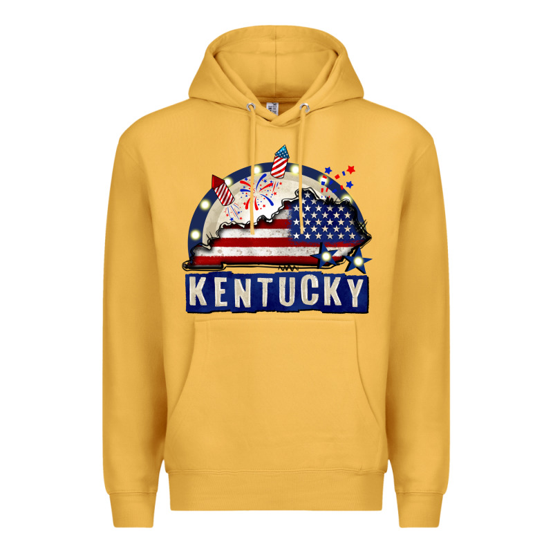 Kentucky 4th Of July Premium Hoodie by CowGirlArtShop | Teevron
