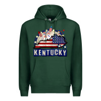 Sports Green Kentucky 4th of July Premium Hoodie - CowGirlArtShop