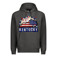 Charcoal Heather Kentucky 4th of July Premium Hoodie - CowGirlArtShop