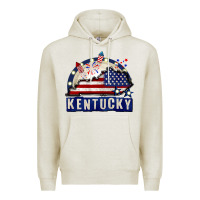 Oatmeal Heather Kentucky 4th of July Premium Hoodie - CowGirlArtShop