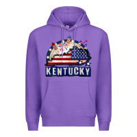 Purple Kentucky 4th of July Premium Hoodie - CowGirlArtShop