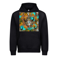 Black aztec bull skull seamless pattern Urban Hoodie - HRA Design Shop