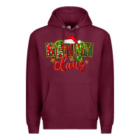Burgundy Christmas nanny claus Premium Hoodie - FaDigitalArtStudio