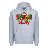 Heather Grey Christmas nanny claus Premium Hoodie - FaDigitalArtStudio