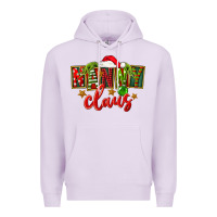 Lilac Christmas nanny claus Premium Hoodie - FaDigitalArtStudio