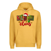 Mustard Christmas nanny claus Premium Hoodie - FaDigitalArtStudio