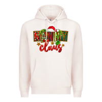 Pale Pink Christmas nanny claus Premium Hoodie - FaDigitalArtStudio