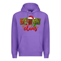 Purple Christmas nanny claus Premium Hoodie - FaDigitalArtStudio