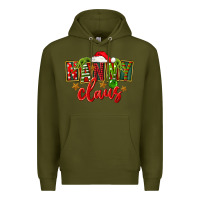 Army Green Christmas nanny claus Premium Hoodie - FaDigitalArtStudio