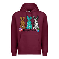 Burgundy Western happy easter peeps Premium Hoodie - Neo Western