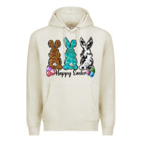 Oatmeal Heather Western happy easter peeps Premium Hoodie - Neo Western