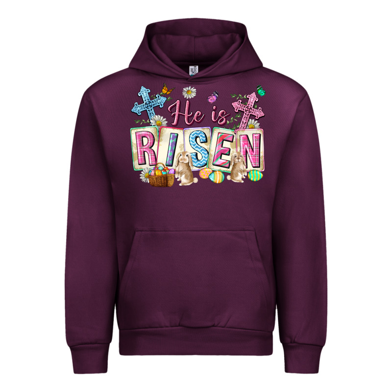 He Is Risen Easter With Flowers Urban Hoodie by Neo Western | Teevron