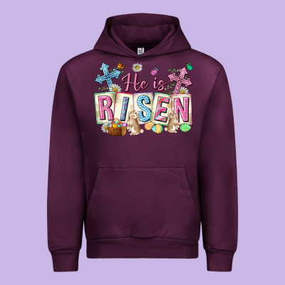He Is Risen Easter With Flowers Urban Hoodie Designed By Neo Western