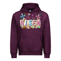 Mauve Wine he is risen easter with flowers Urban Hoodie - Neo Western