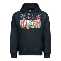 Navy he is risen easter with flowers Urban Hoodie - Neo Western