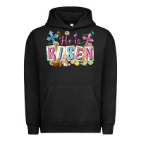 Pigment Black he is risen easter with flowers Urban Hoodie - Neo Western