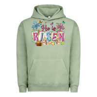 Pigment Oil Green he is risen easter with flowers Urban Hoodie - Neo Western