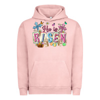 Pigment Salmon he is risen easter with flowers Urban Hoodie - Neo Western