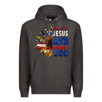 Smoke She loves Jesus and America too 4th of july Premium Hoodie - CowGirlArtShop
