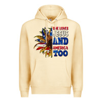 Pina Colada She loves Jesus and America too 4th of july Premium Hoodie - CowGirlArtShop