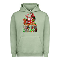 Pigment Oil Green tis the season Urban Hoodie - FaDigitalArtStudio