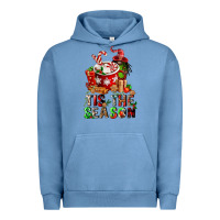 Pigment Pebble Blue tis the season Urban Hoodie - FaDigitalArtStudio