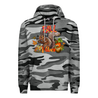 Slate Camo Fall Vibes Squirrel Premium Hoodie - CowhideDigitalArt
