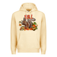 Pina Colada Fall Vibes Squirrel Premium Hoodie - CowhideDigitalArt