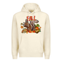 Sandshell Fall Vibes Squirrel Premium Hoodie - CowhideDigitalArt