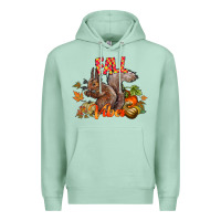 Seafoam Fall Vibes Squirrel Premium Hoodie - CowhideDigitalArt