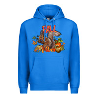 True Royal Fall Vibes Squirrel Premium Hoodie - CowhideDigitalArt
