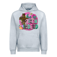 Heather Grey he is risen indeed easter Urban Hoodie - Neo Western