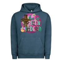 Pigment Midnight Navy he is risen indeed easter Urban Hoodie - Neo Western