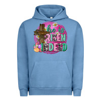 Pigment Pebble Blue he is risen indeed easter Urban Hoodie - Neo Western