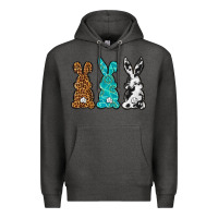 Charcoal Heather Western Happy Easter peeps Premium Hoodie - Neo Western