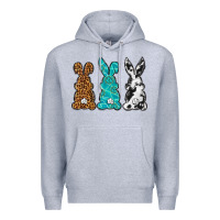 Heather Grey Western Happy Easter peeps Premium Hoodie - Neo Western
