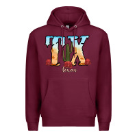 Burgundy texas cactus Premium Hoodie - RanaPortraitStore