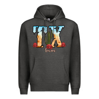 Charcoal Heather texas cactus Premium Hoodie - RanaPortraitStore