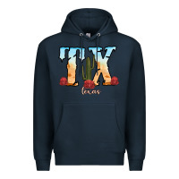 Navy texas cactus Premium Hoodie - RanaPortraitStore