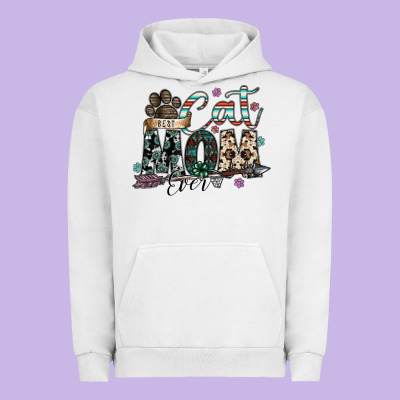 Best Cat Mom Ever Urban Hoodie Designed By Sublimationcraftshop